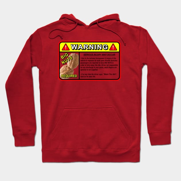 Warning Serious Injury May Occur Hoodie by 4L7i0T